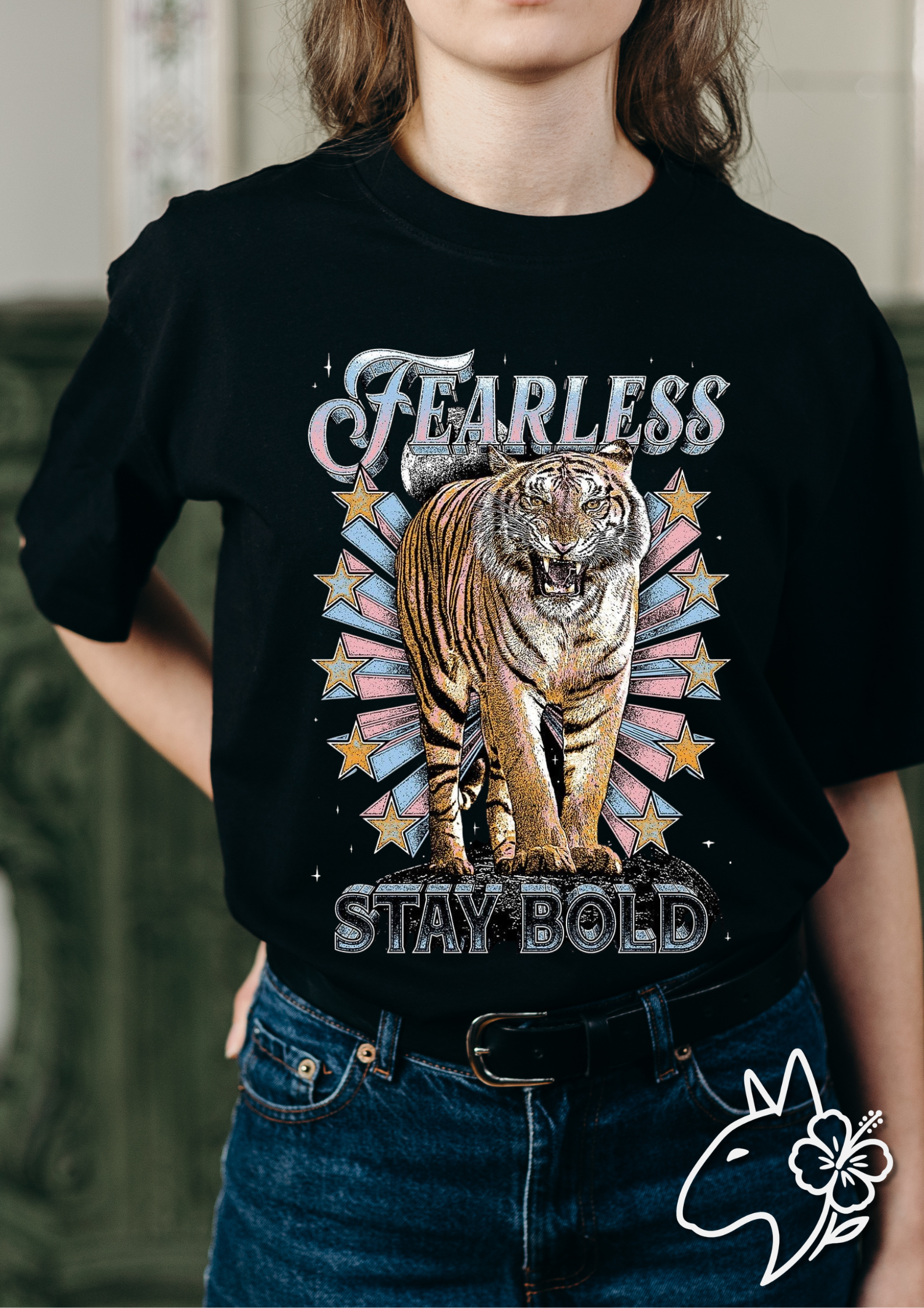 Fearless Tiger – Stay Bold Vintage Tee - Unisex
