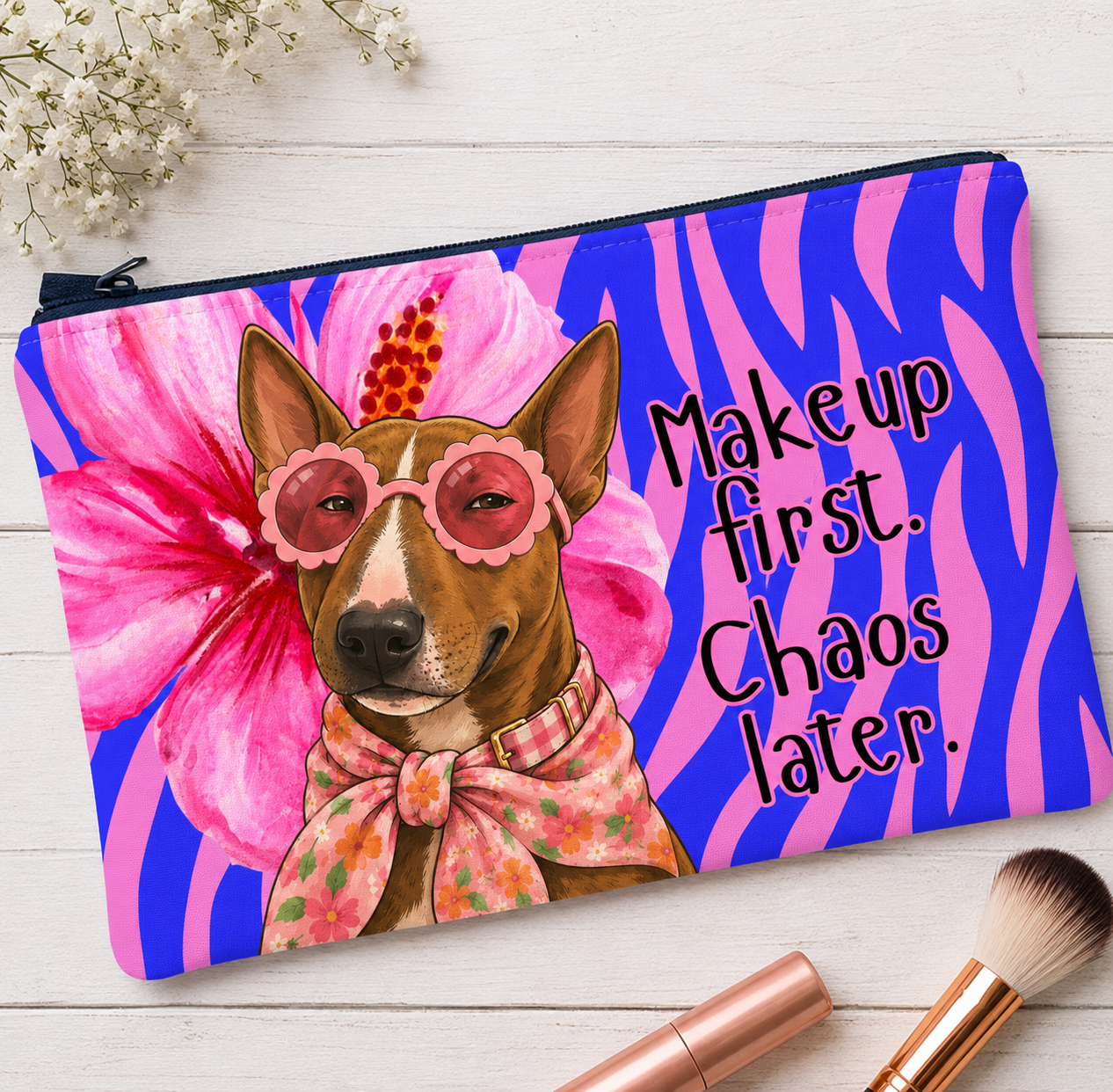 Bull Terrier Makeup bags