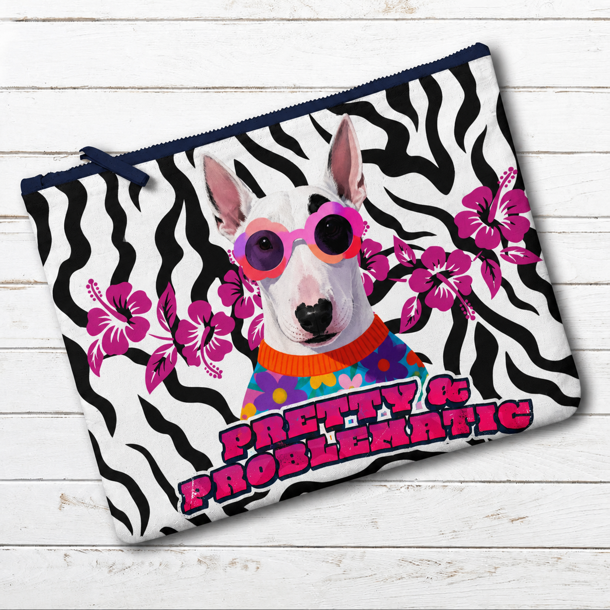 Bull Terrier Makeup bags
